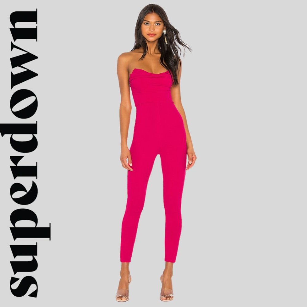 Revolve Superdown Clarice Strapless Jumpsuit - image 1